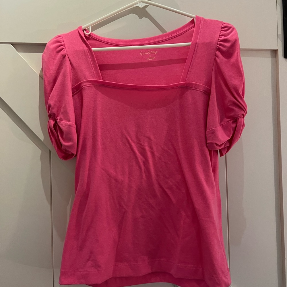 Lilly Pulitzer pink cotton shirt (fitted) (worn 3 times)